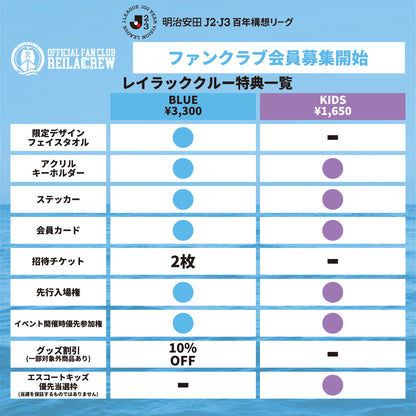 レイラッククルー2026シーズン百年構想リーグ(レイラック滋賀FCオフィシャルファンクラブ)[キッズコース]